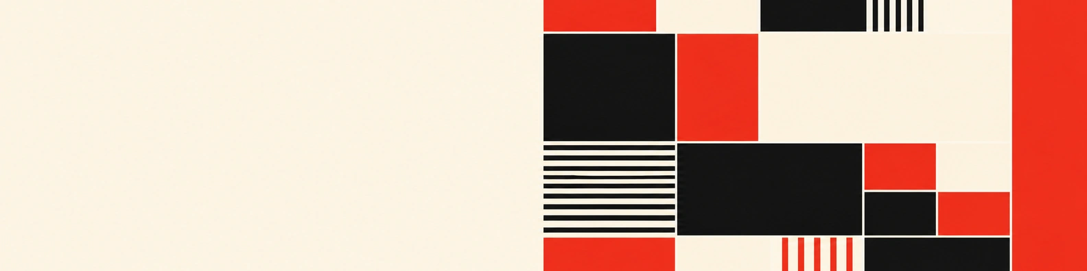 Helvetica Grid Block creative LinkedIn banner for a professional profile